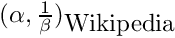 $(\alpha, \frac{1}{\beta})_{\mbox{Wikipedia}}$